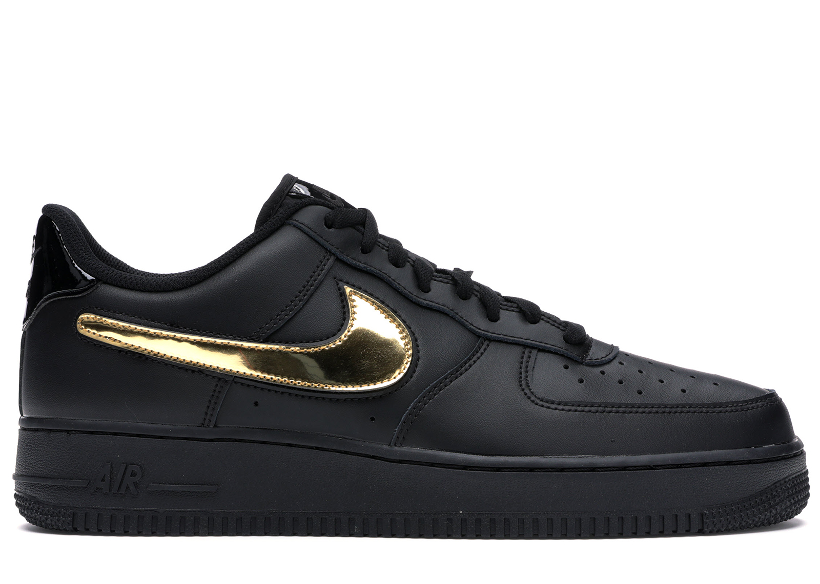 Nike air force black metallic online