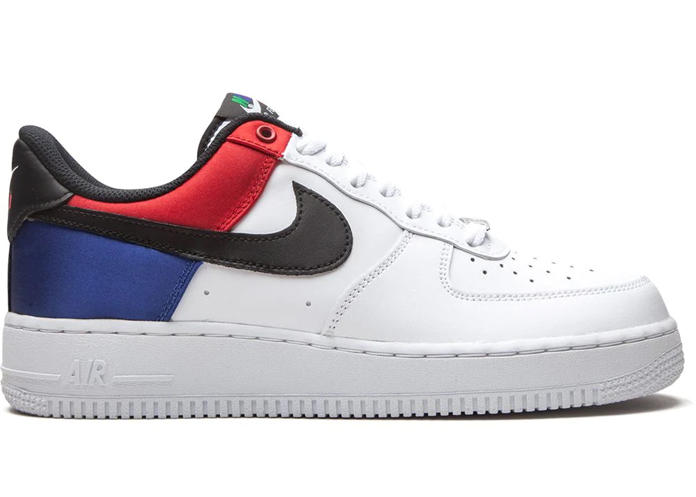 Nike air force white red and blue on sale