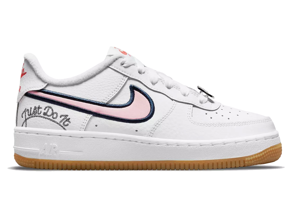 Nike Air Force 1 Low LV8 Just Do It White Pink Glaze GS DB4542 100