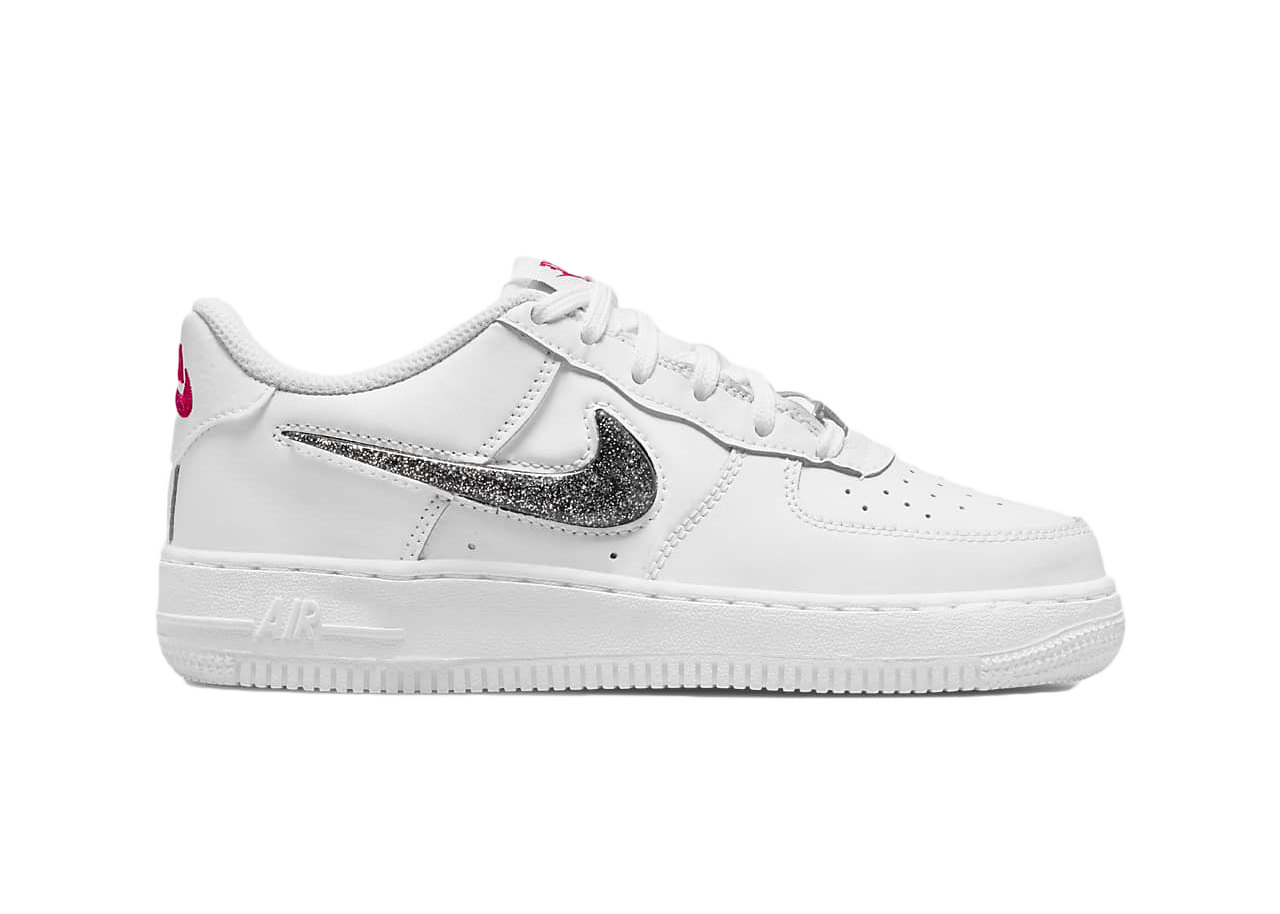 Nike air force metallic silver on sale