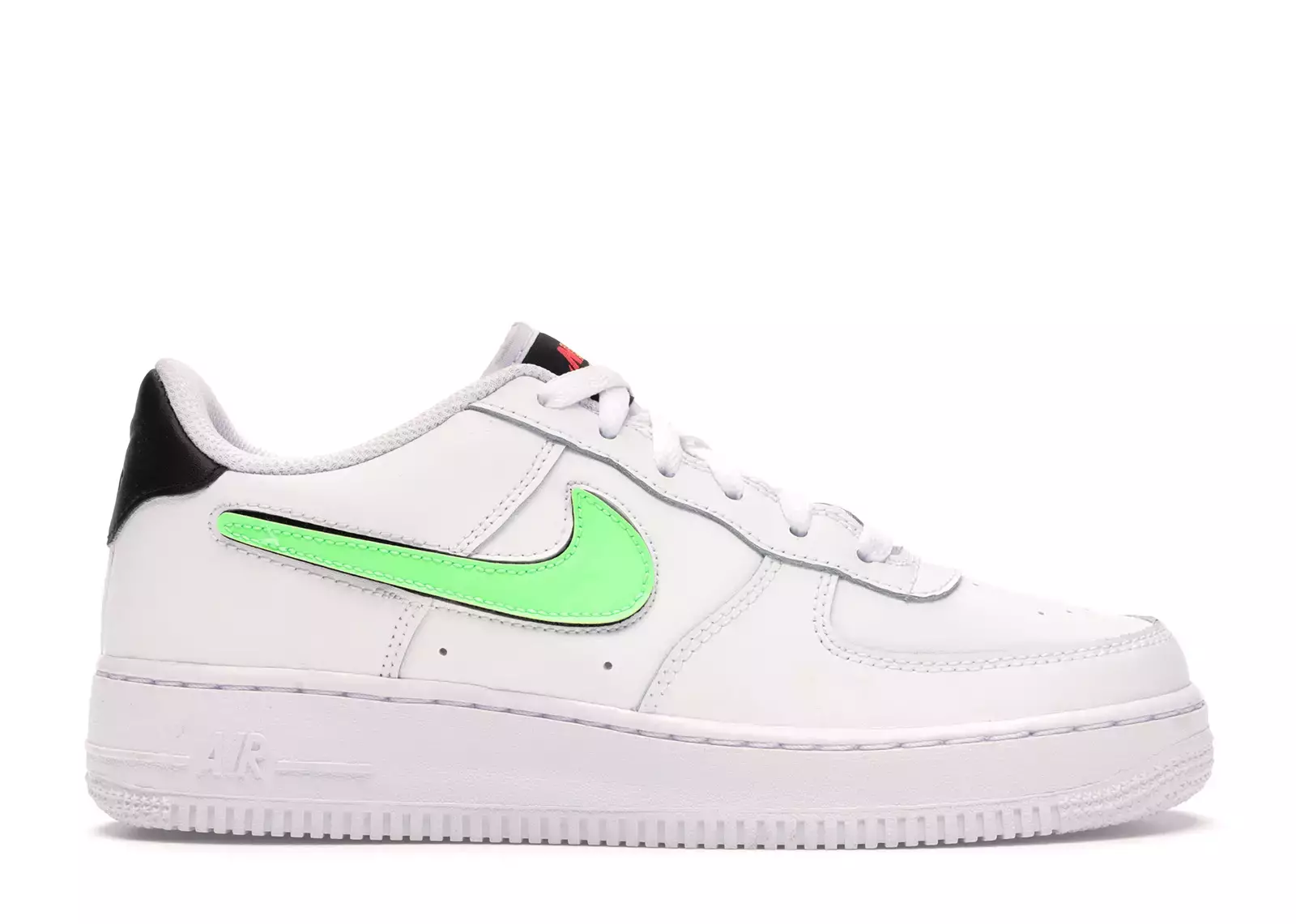 Nike Air Force 1 Low Removable Swoosh White Green Strike GS AR7446 100