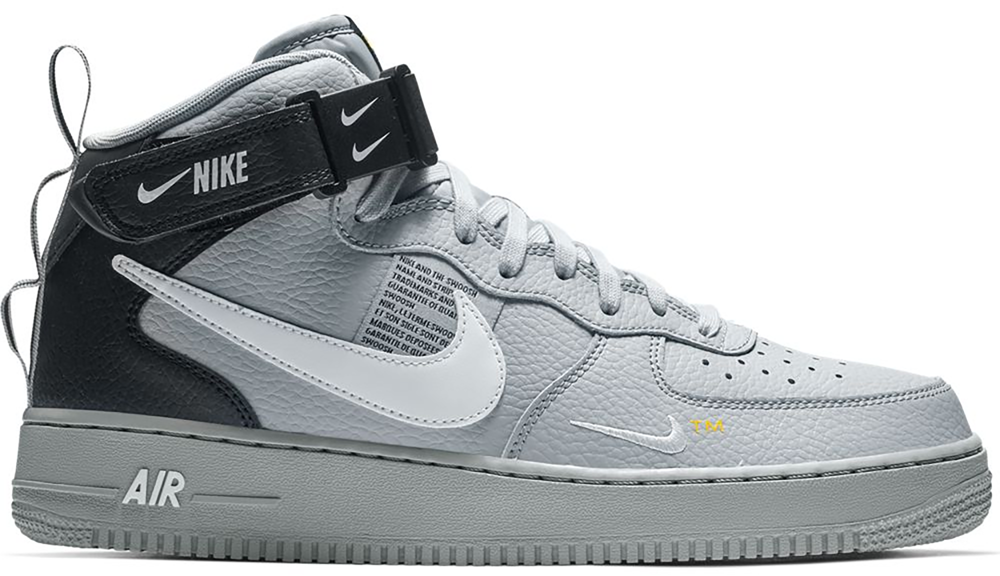 Nike Air Force 1 Mid Utility Wolf Grey Black 804609 006