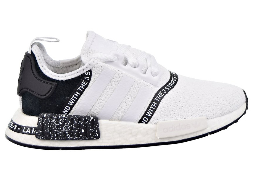 adidas nmd white white black