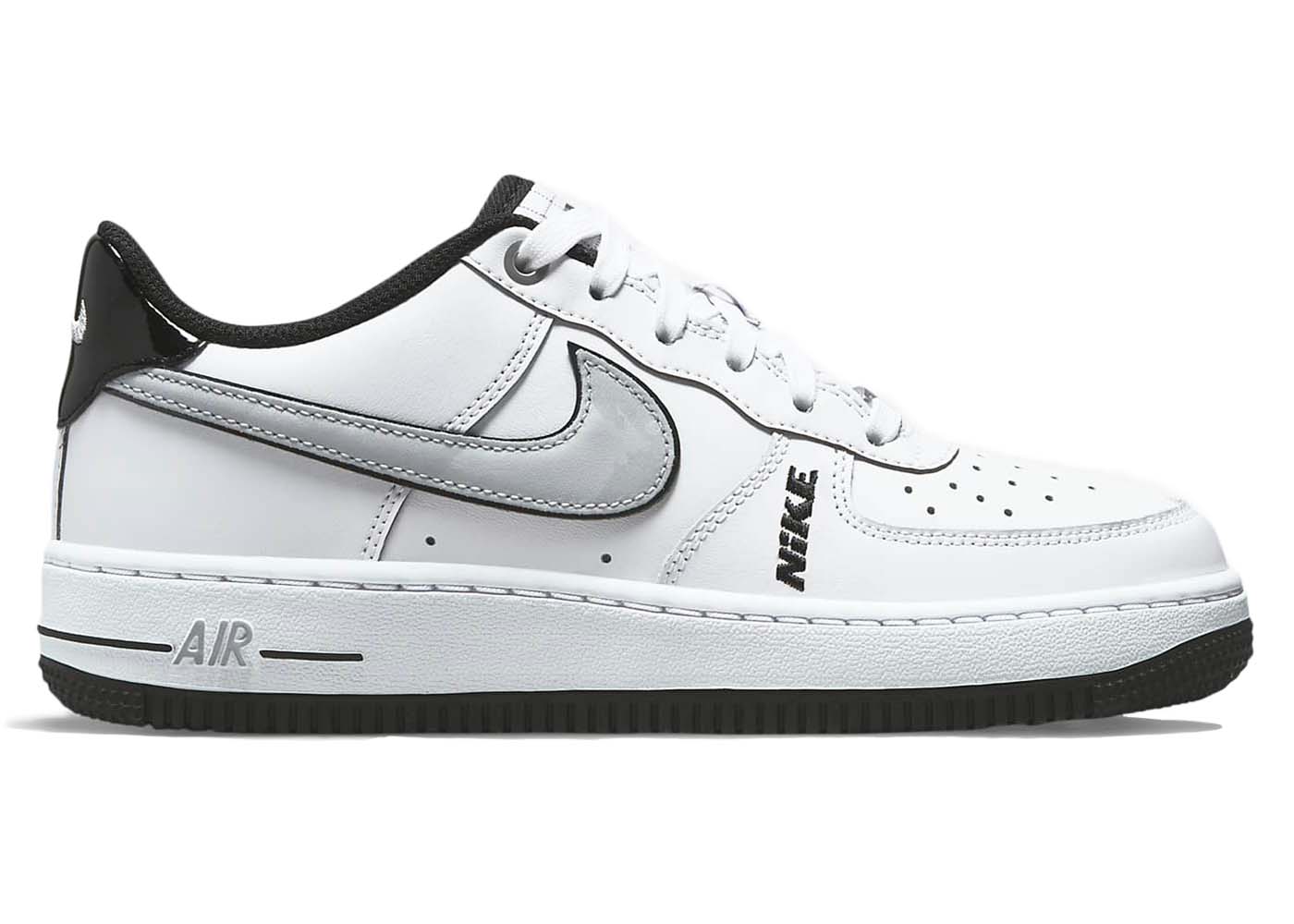 Nike Air Force 1 Low LV8 White Wolf Grey Black GS DO3809 101