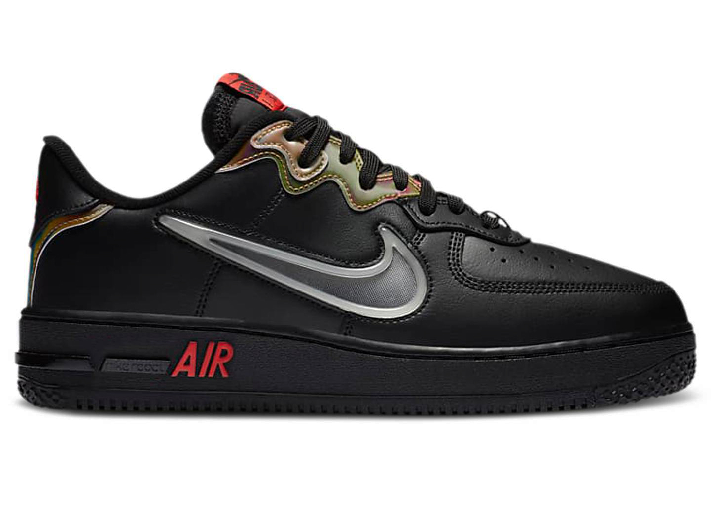 Nike Air Force 1 React Black Glow Habanero Red CN9838 001