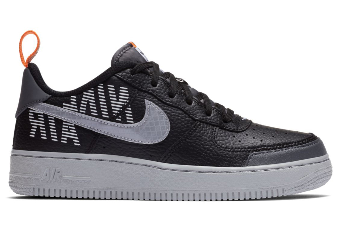 Nike Air Force 1 Low LV8 Under Construction Black GS BQ5484 001