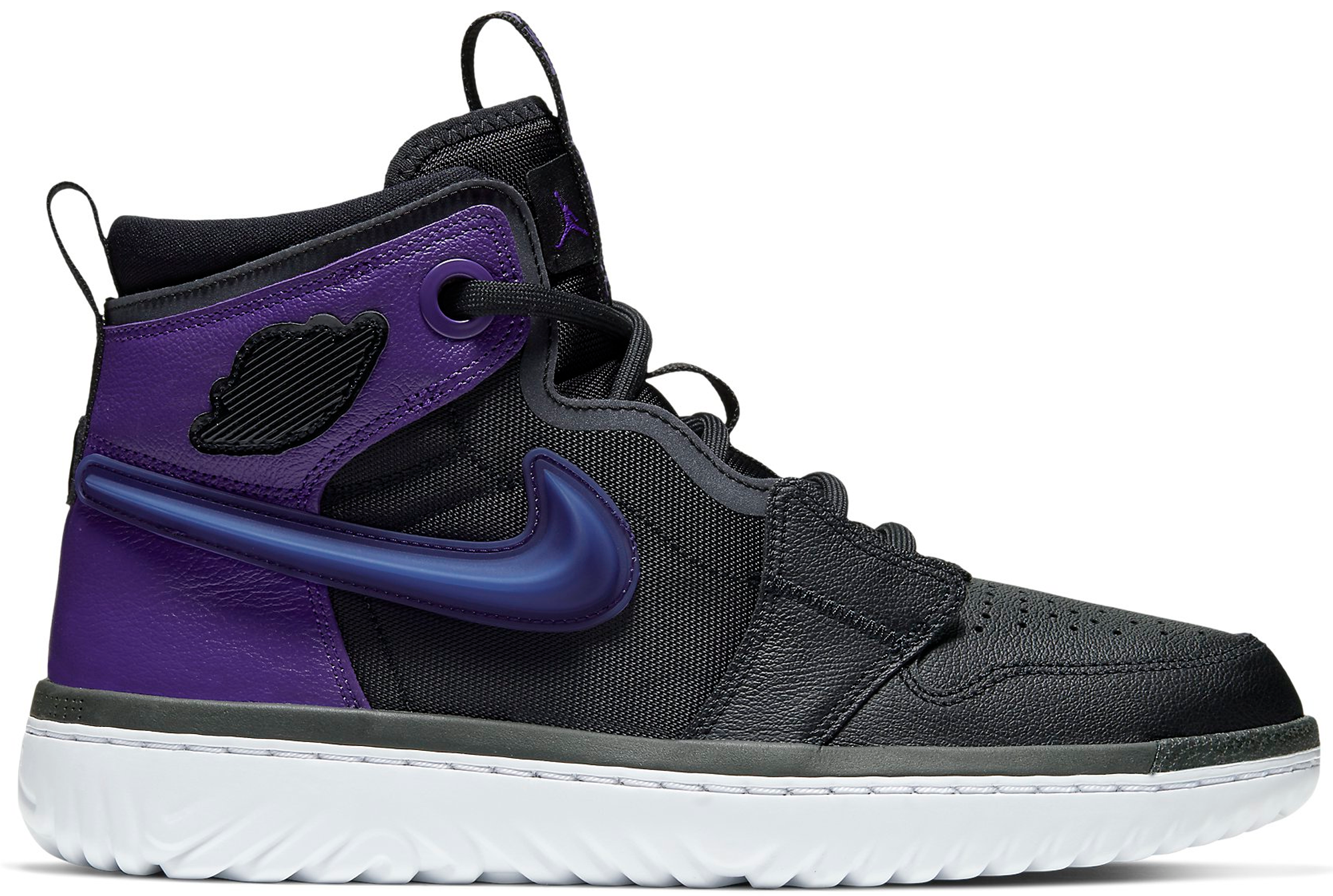 Air Jordan 1 High React Black Court Purple