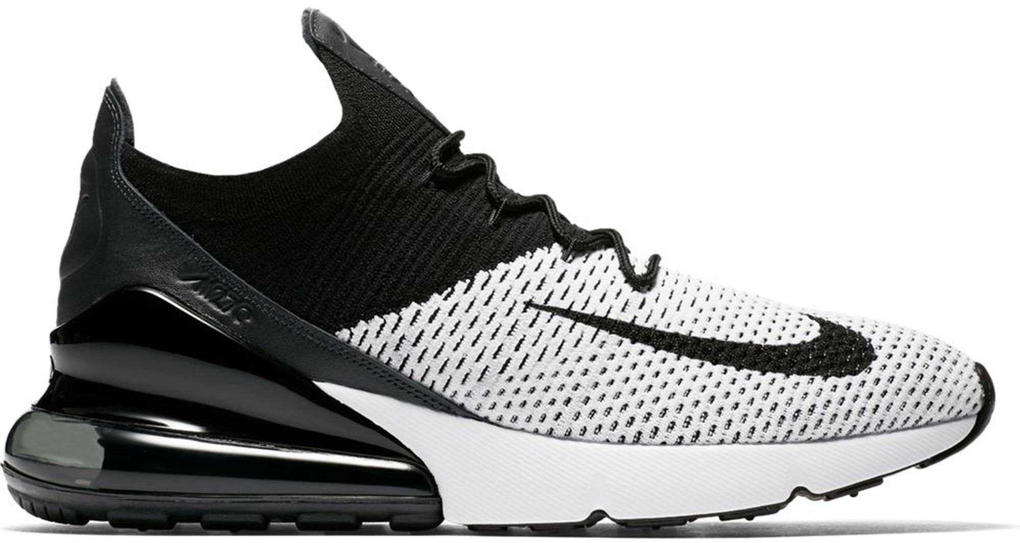 Nike Air Max 270 Flyknit White Black AO1023 100