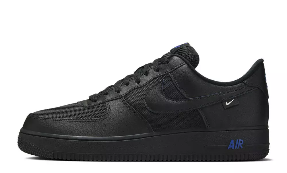 Nike air force 1 07 black and blue on sale